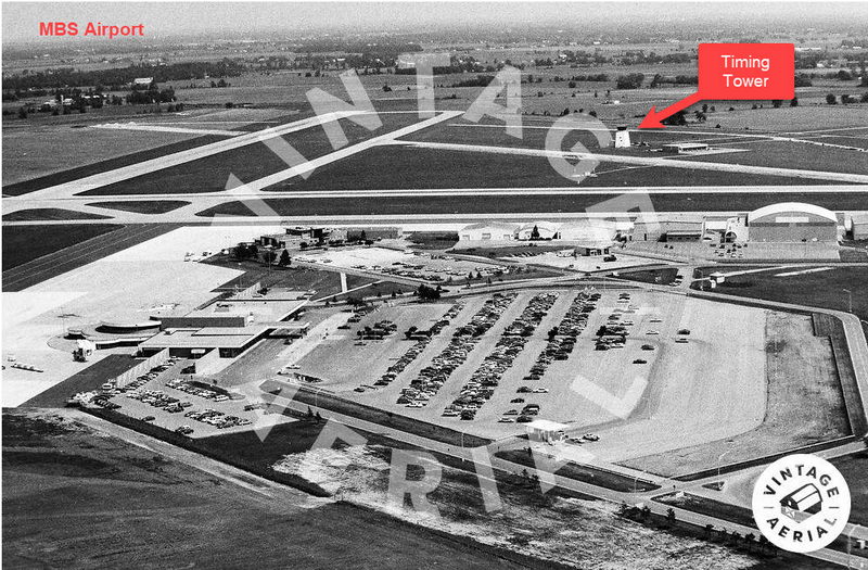 Tri-City Dragway - 1992 Aerial Of Airport Showing Timing Tower Of Old Strip